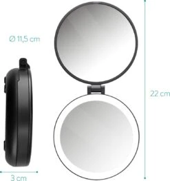 Navaris 1x/5x Vergrotende Make-up Spiegel - Compacte Opvouwbare Kap- En Reisspiegel - Led-verlichte Dubbelzijdige Make-upspiegel - Zwart 12 Navaris 1x/5x Vergrotende Make-up Spiegel - Compacte Opvouwbare Kap- En Reisspiegel - Led-verlichte Dubbelzijdige Make-upspiegel - Zwart -Maybelline Beauty Verkoop 1128x1200 1