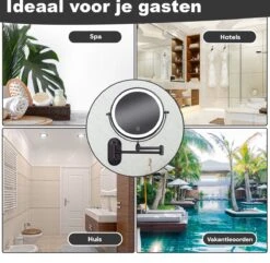 Make Up - Spiegel - Led Verlichting - 10X Vergroting - 3 Lichtstanden - Wandspiegel Rond - Badkamer - Mat Zwart - Draadloos 19 Make Up - Spiegel - Led Verlichting - 10X Vergroting - 3 Lichtstanden - Wandspiegel Rond - Badkamer - Mat Zwart - Draadloos -Maybelline Beauty Verkoop 1200x1170 9