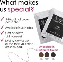 Marie-José & Co Henna Wenkbrauwverf Donkerbruin - Complete Henna Brows Kit - Tattoo Brow Set Voor 20 Paar Wenkbrauwen -Maybelline Beauty Verkoop 1200x1172