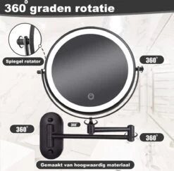 Make Up - Spiegel - Led Verlichting - 10X Vergroting - 3 Lichtstanden - Wandspiegel Rond - Badkamer - Mat Zwart - Draadloos 16 Make Up - Spiegel - Led Verlichting - 10X Vergroting - 3 Lichtstanden - Wandspiegel Rond - Badkamer - Mat Zwart - Draadloos -Maybelline Beauty Verkoop 1200x1180 1