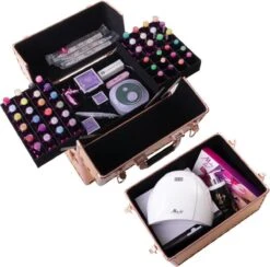 Koffer Groot Holo/Golden Rose XXL Met Opbergvakken -Maybelline Beauty Verkoop 1200x1187 1