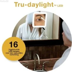 Melodii ML10X - Make Up Spiegel Met LED Verlichting - Scheerspiegel - 10x Vergroting - Met Tru-Daylight Verlichting - Voor Hem En Voor Haar -Maybelline Beauty Verkoop 1200x1188 1