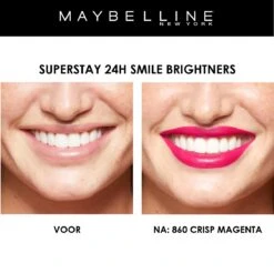 Maybelline SuperStay 24H Smile Brighters Lippenstift - 860 Crisp Magenta - Roze - Langhoudend 14 Maybelline SuperStay 24H Smile Brighters Lippenstift - 860 Crisp Magenta - Roze - Langhoudend -Maybelline Beauty Verkoop 1200x1197 10