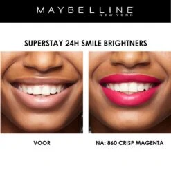 Maybelline SuperStay 24H Smile Brighters Lippenstift - 860 Crisp Magenta - Roze - Langhoudend 16 Maybelline SuperStay 24H Smile Brighters Lippenstift - 860 Crisp Magenta - Roze - Langhoudend -Maybelline Beauty Verkoop 1200x1197 11
