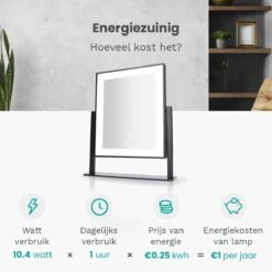 Mirlux Hollywood Spiegel Met Verlichting - Make Up - Visagie - Dimbaar LED Lampen Licht - Zwart -Maybelline Beauty Verkoop 1200x1200 346
