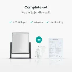 Mirlux Hollywood Spiegel Met Verlichting - Make Up - Visagie - Dimbaar LED Lampen Licht - Zwart -Maybelline Beauty Verkoop 1200x1200 347
