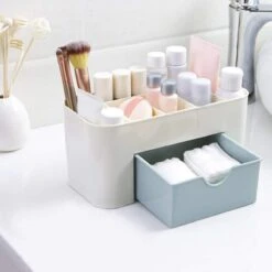 IBright Make-Up Organizer Met Lade - Cosmetica Opbergdoos - Bureau Organizer - Blauw -Maybelline Beauty Verkoop 1200x1200 358