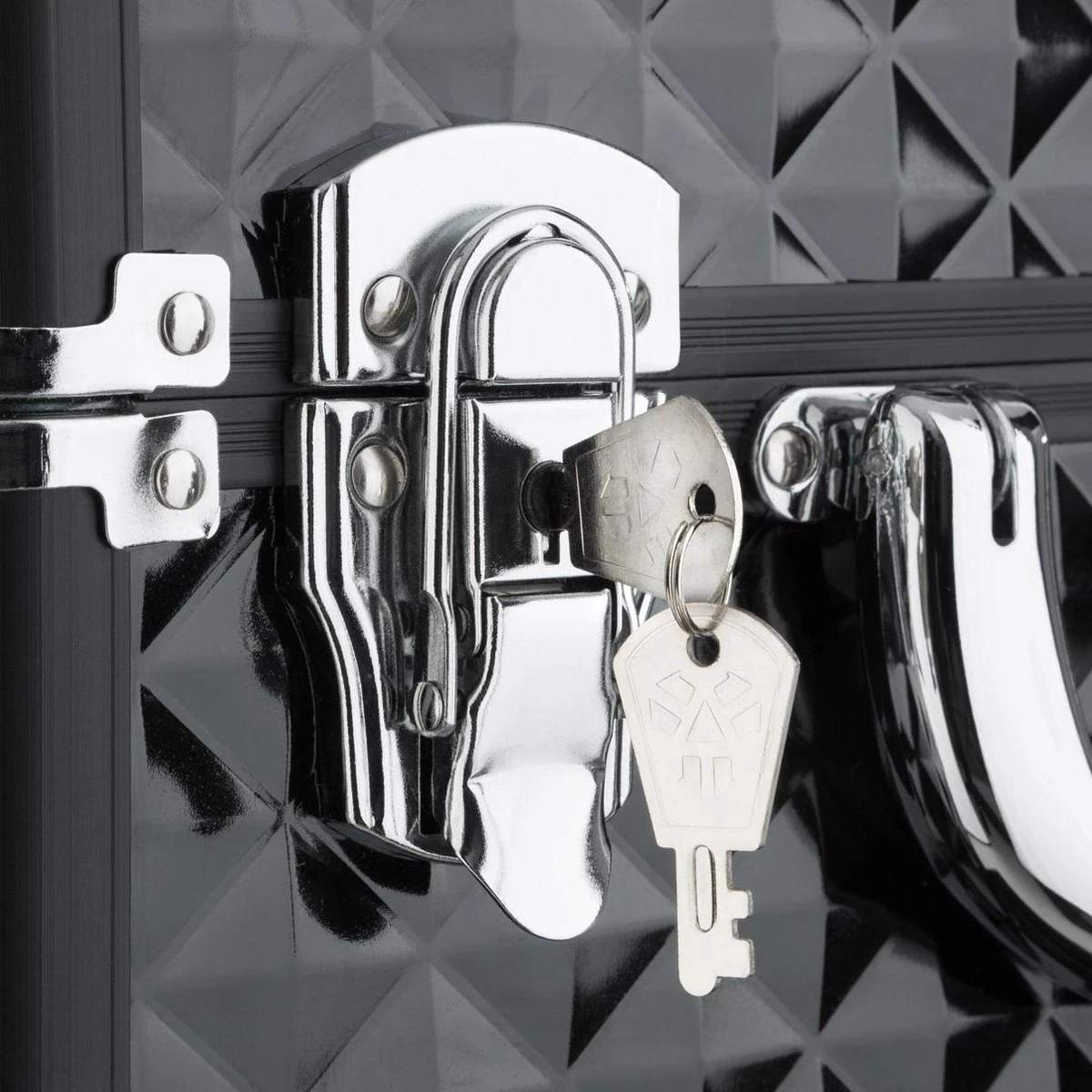 Dreamble Make-up Koffer - Make-up Trolley - Zwart - Rijdbaar - Met Wieltjes - Compact - 8 Vakken - Met Slot - 2 Sleutels 6 Dreamble Make-up Koffer - Make-up Trolley - Zwart - Rijdbaar - Met Wieltjes - Compact - 8 Vakken - Met Slot - 2 Sleutels - Afbeelding 6