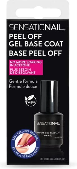 Sensationail Peel Off Gel Base Coat - 71791 -Maybelline Beauty Verkoop 547x1200