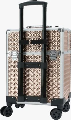 Koffer Gouden Kleur | Beautycase / Beautykoffer / Trolley Van Aluminium - 8 Wielen - Kapper Koffer - Tattoo Koffer - Nagel Koffer - Make-up Koffer -Maybelline Beauty Verkoop 711x1200 1