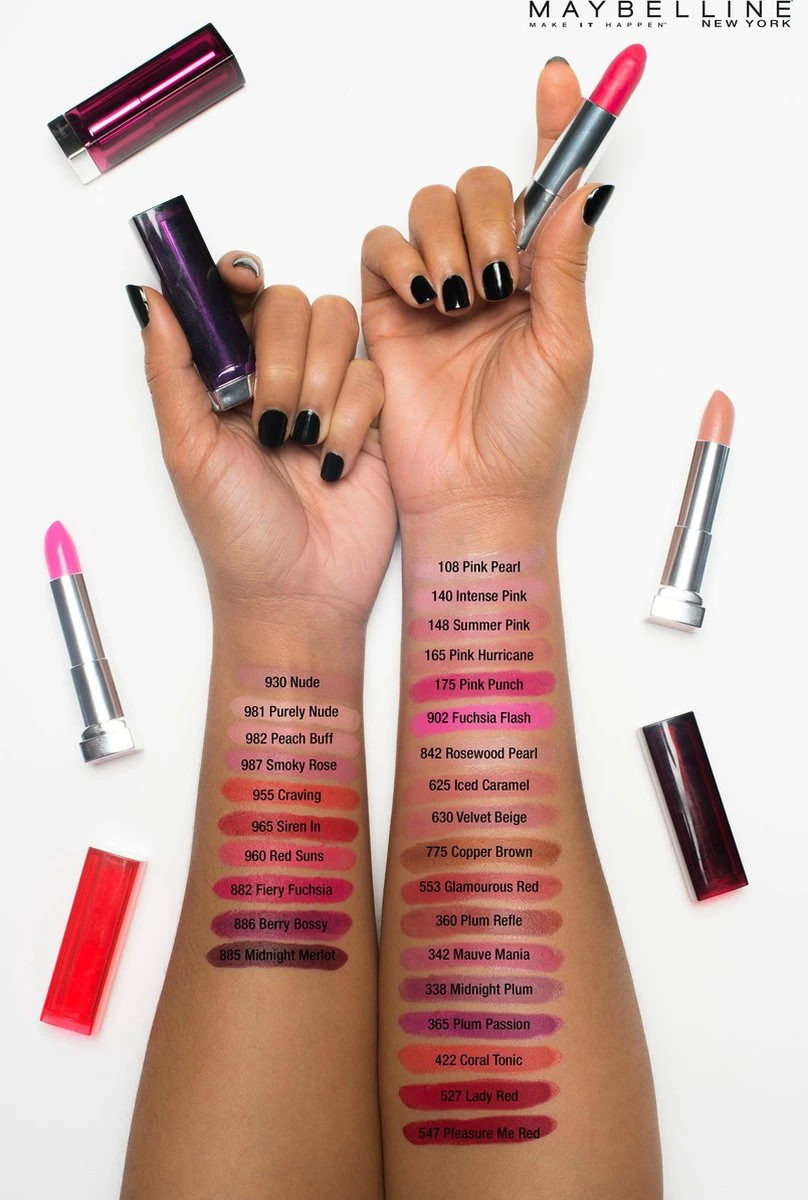 Maybelline Color Sensational - 553 Glamorous Red - Rood - Lippenstift 6 Maybelline Color Sensational - 553 Glamorous Red - Rood - Lippenstift - Afbeelding 6