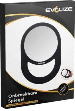 Evolize Onbreekbare Spiegel Met Handvat - Ø 16,5 Cm - Ophangbaar - Rond - Handspiegel - Kappersspiegel - Reisspiegel - Make Up - Afmeting: 28 X 19 Cm - Zwart -Maybelline Beauty Verkoop 809x1200