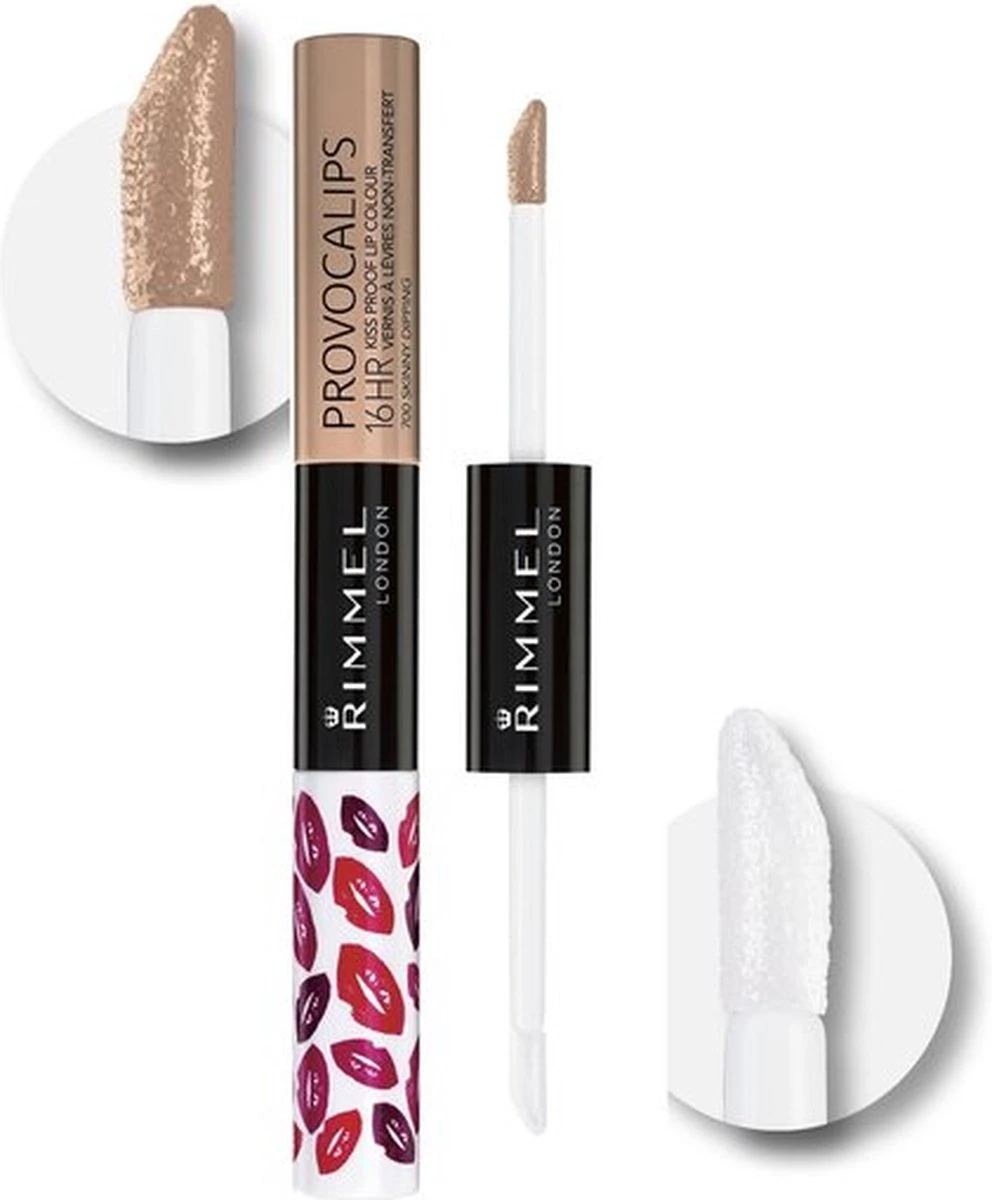 Rimmel London Provocalips Kiss Proof 16 Hr Liquid Lip - 700 Skinny Dipping - 7 Ml - Nude 12 Rimmel London Provocalips Kiss Proof 16 Hr Liquid Lip - 700 Skinny Dipping - 7 Ml - Nude - Afbeelding 12